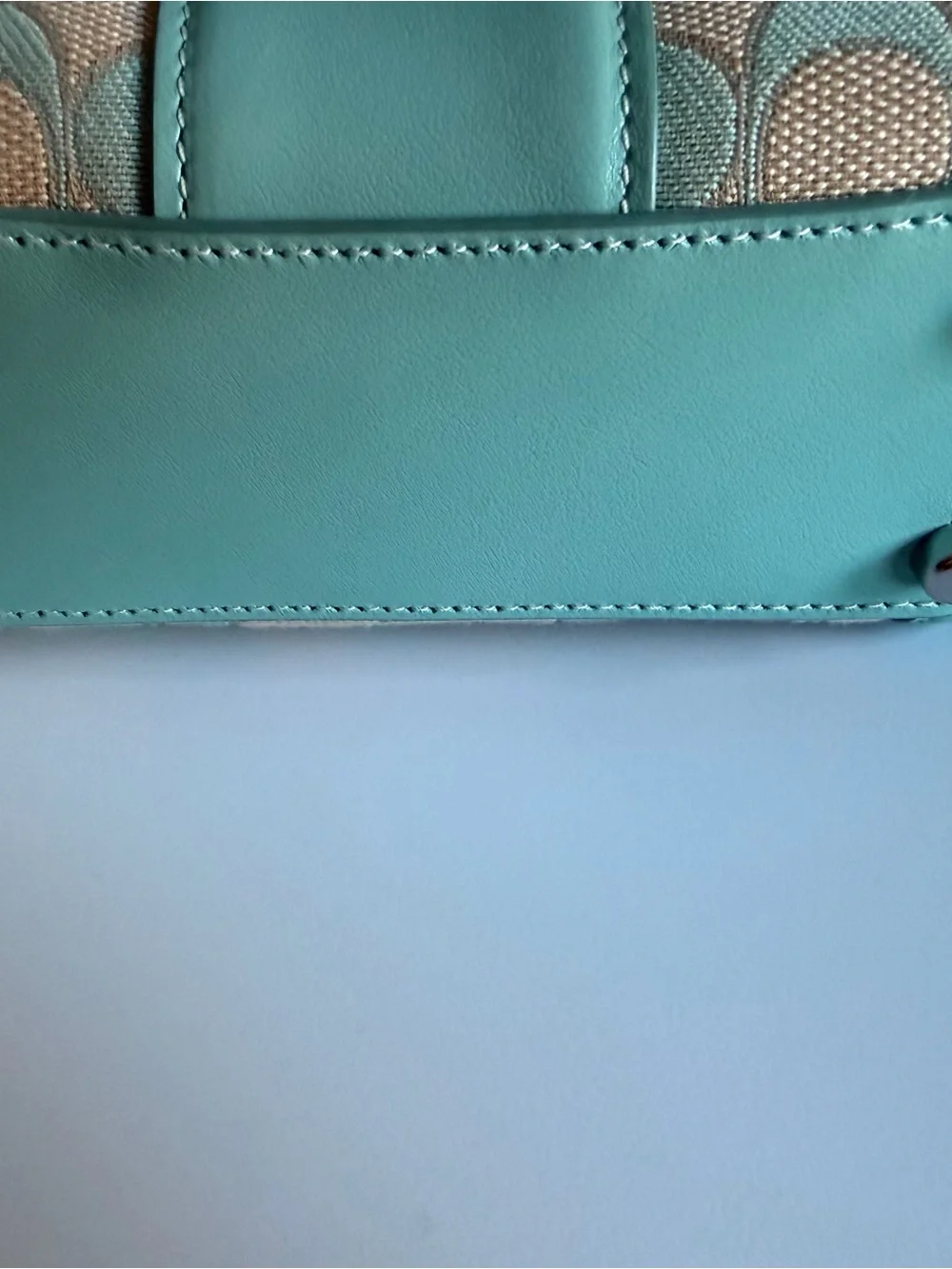 Coach Mini Satchel in Mint and Beige Signature Canvas